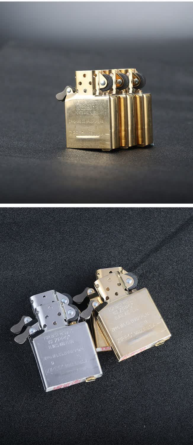 之宝zippo打火机原装正版内胆棉花金银双色通用专用配件煤油火石