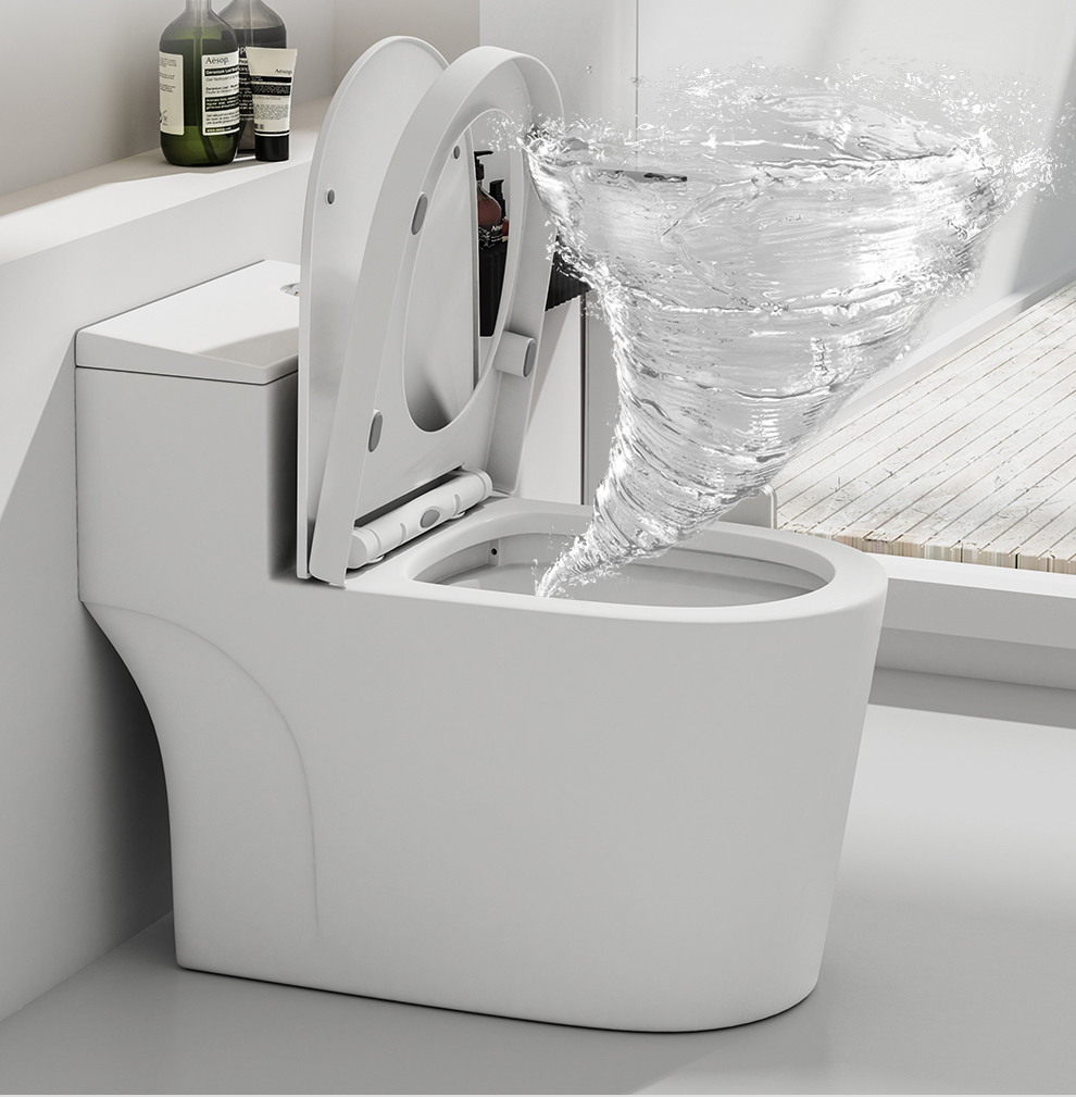 日本阪居bzto马桶坐便器家用大冲力大口径漩涡虹吸式卫浴防臭静音座便