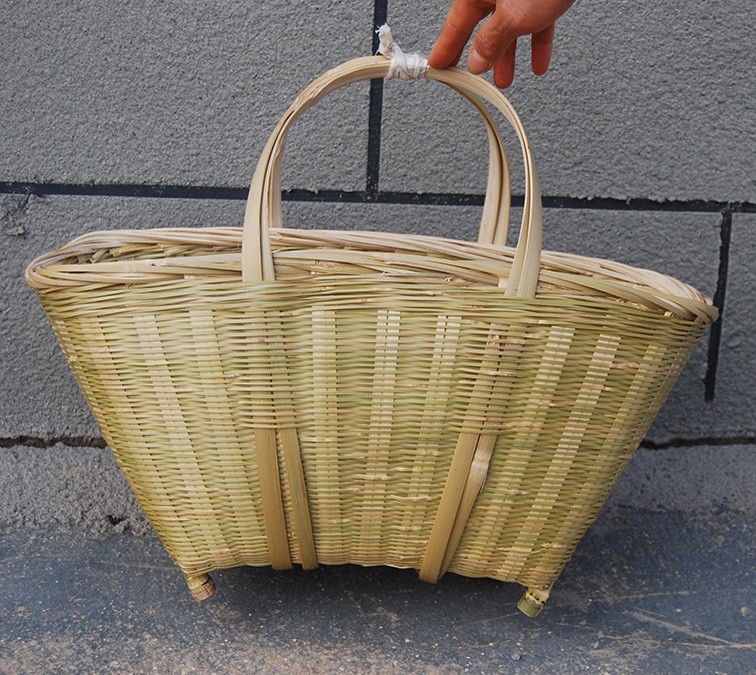 乐真 农村竹篮 手工编织手提篮子买菜篮子竹编鸡蛋篮厨房收纳筐水果礼