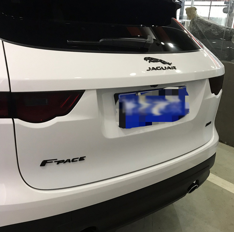 捷豹改黑色车标xj xjl xe xf fpace ftype后尾箱标志豹子英文字母