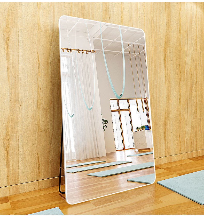 百度健身镜舞蹈室大镜子跳舞练舞瑜伽家用折叠全身落地式立体拍照移动