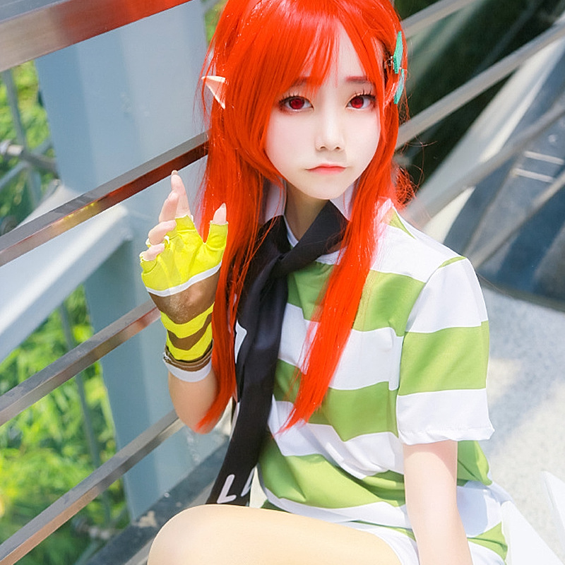 现货凹凸世界cos服艾比小学生儿童14周岁以下女生日常装假发全套