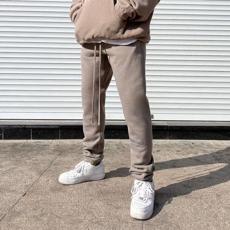 fear of god复线essentials高街fog运动男女卫裤宽松束脚休闲长裤 灰