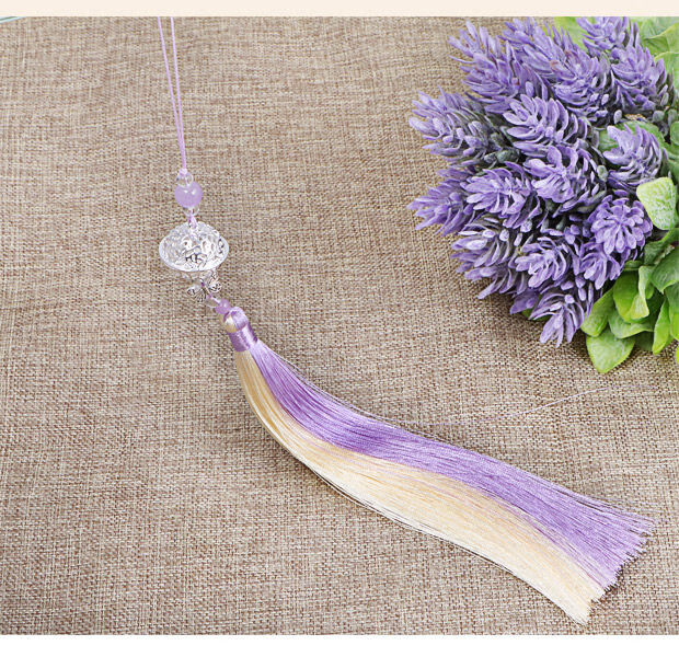 liyan 流苏穗子 宫铃流苏汉服旗袍压襟双色流苏铃铛腰坠中国风配饰