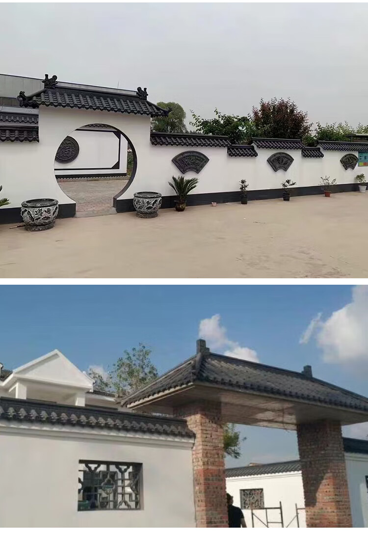 麦桑荷仿古瓦树脂瓦围墙瓦双面墙头用瓦双面一体围墙瓦马头墙压顶瓦