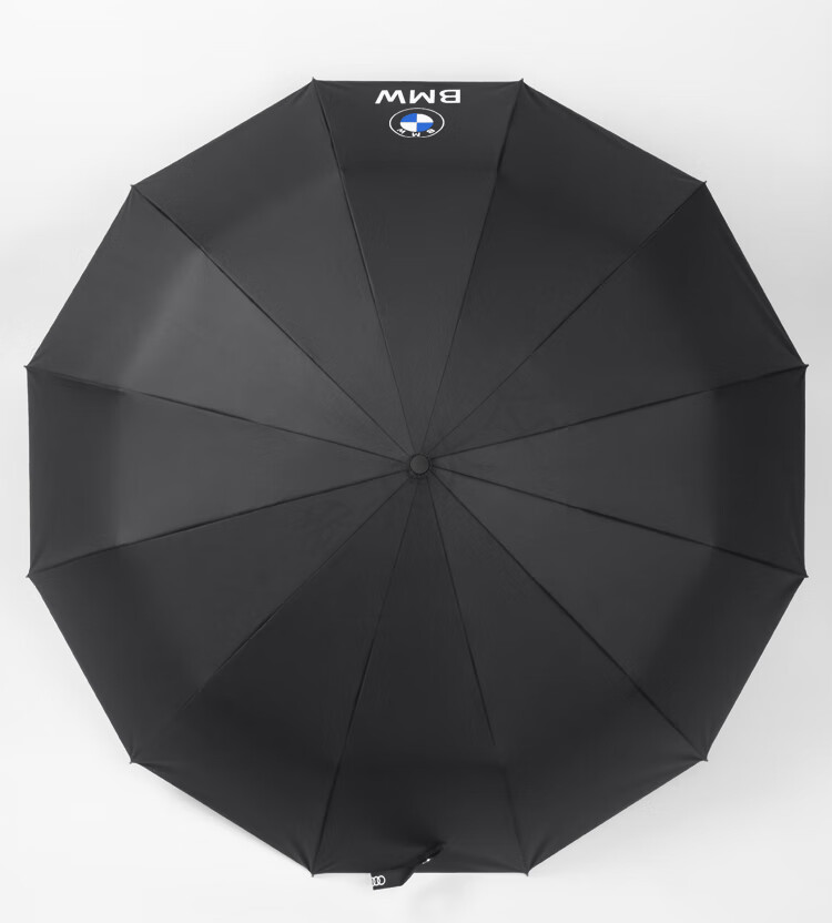 宝马雨伞厂装德国bmw防回弹12骨黑胶防晒自动折叠伞 8红骨m装长柄伞