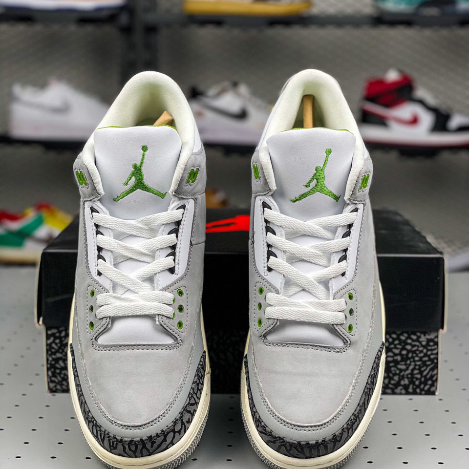 纯元air 3 air trainer aj3 灰绿 手稿篮球鞋136064-006 叶绿素 42.
