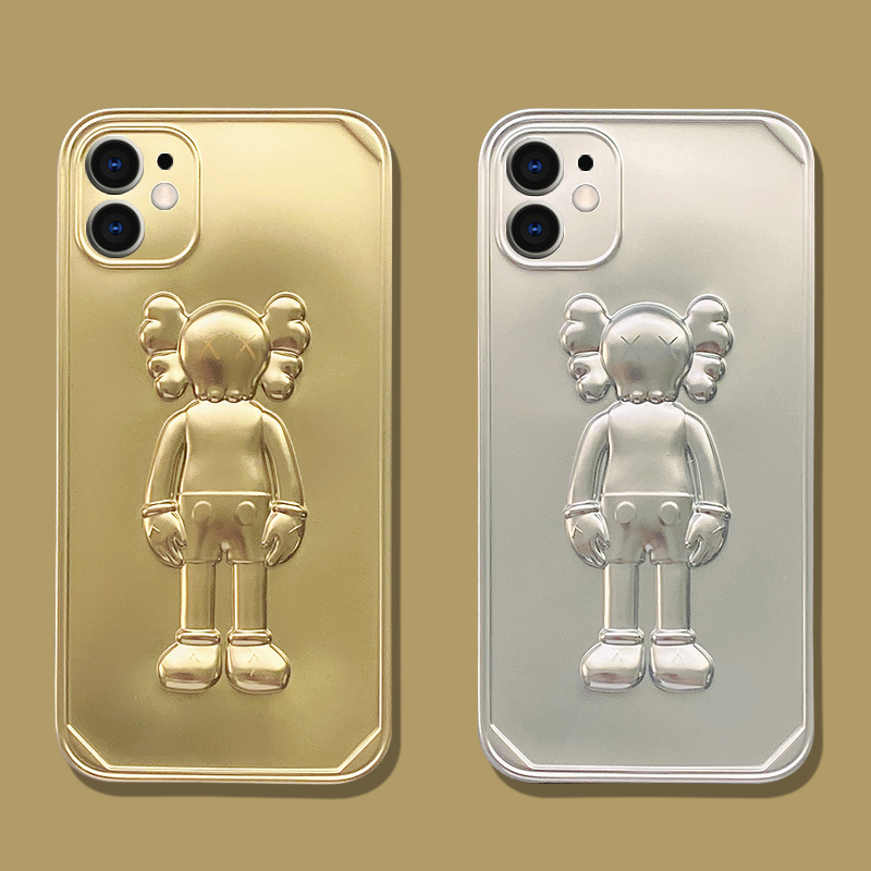 iphone11苹果12promax新款手机壳xsmax创意8p潮 【金色kaws芝麻街】
