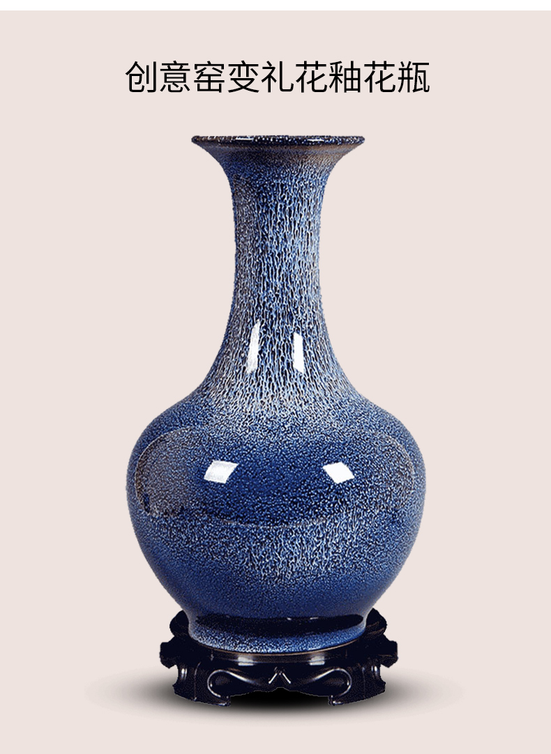 芳居道轻奢高端景德镇陶瓷器摆件中式青花瓷大小号富贵竹花瓶插花白色