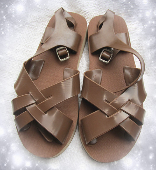 泡沫塑料凉鞋男软底80,90年代重拾儿 棕色 建议拍大1码哦【图片 价格