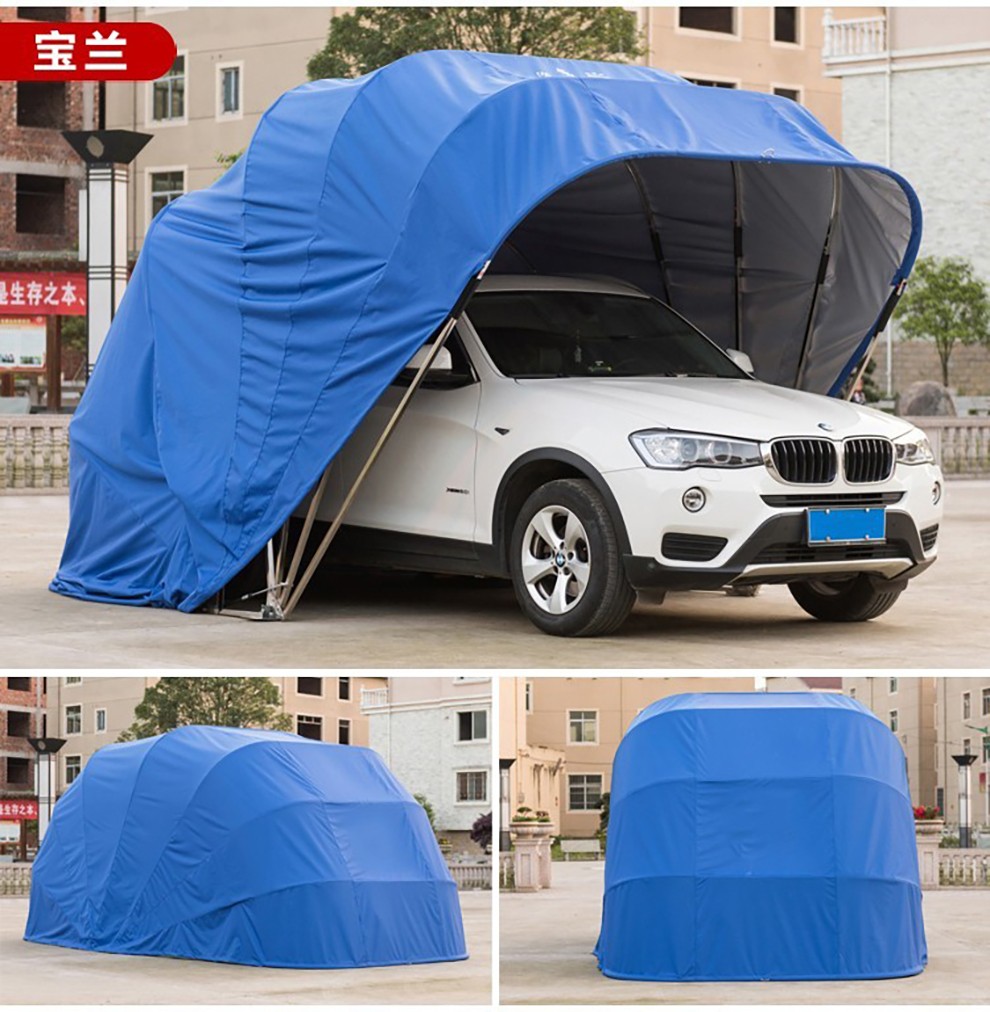 醉米zuimi汽车移动车库棚汽车防冰雹全自动车衣车篷车棚折叠伸缩防雪