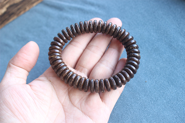 似卿12mm椰壳手串男圆边正边泥鳅背飞碟大厚度手持款佛珠念珠diy盘玩