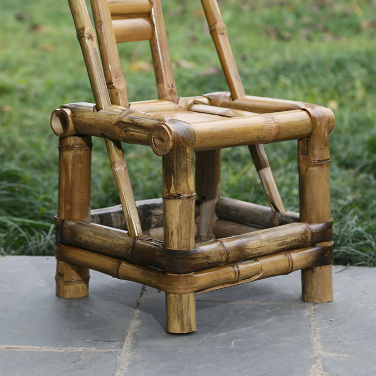 老式靠背椅家用喝茶休闲孩均适合手工竹制品扎实 本色号【图片 价格