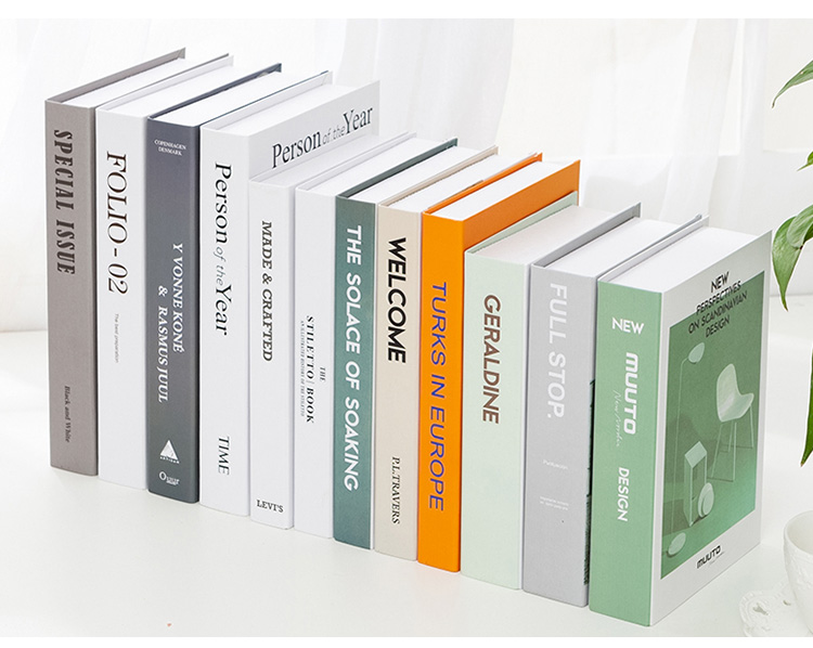 北欧简约现代假书仿真书装饰书壳样板间客厅摆设拍照道具摆件饰品