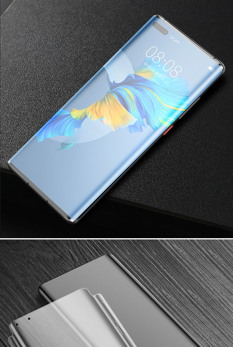 华为mate40pro水凝膜手机膜mate40贴膜磨砂软膜mt40全覆盖曲面前后膜