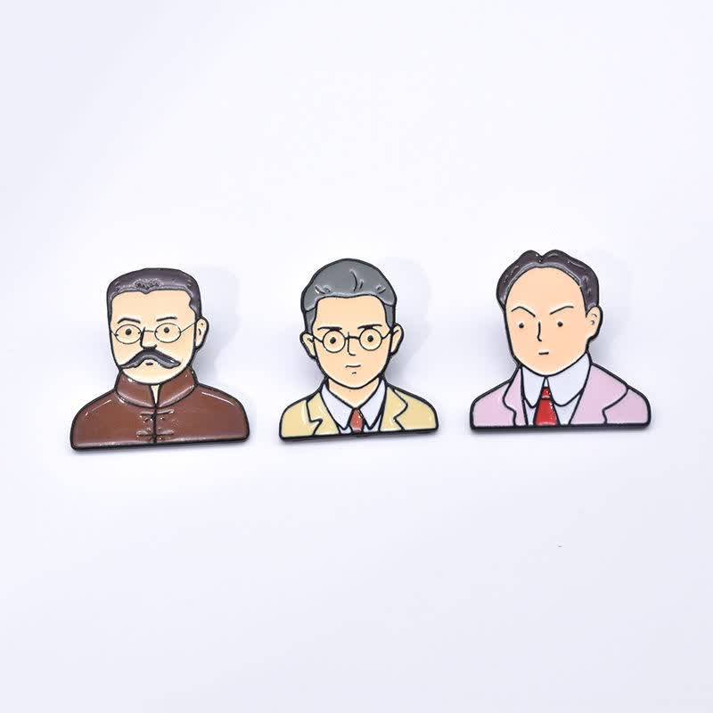 原创设计觉醒年代新青年人物徽章 李大钊陈独秀胸针 别针配饰饰品 大