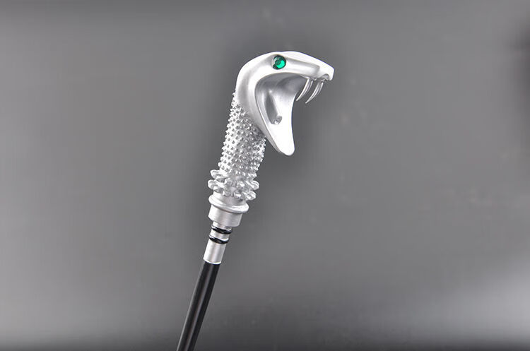 仓梵卢修斯马尔福魔杖哈利波特魔杖周边金属魔法棒蛇头杖法杖蛇杖牙齿