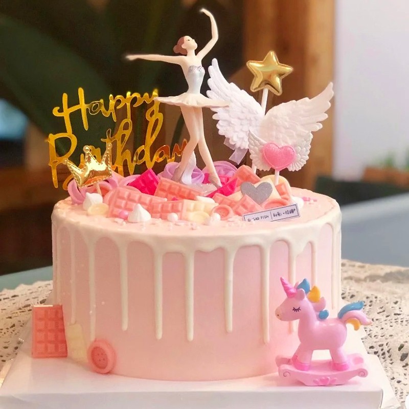 跳舞生日蛋糕h款 10英寸动物奶油