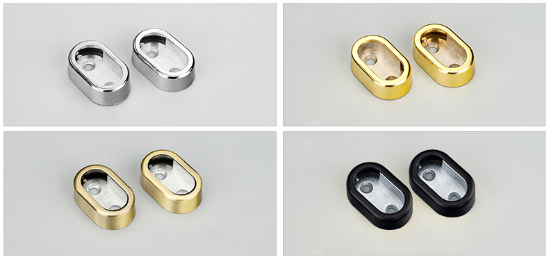 衣杆撑衣杆托座柜内五金配件衣通衣架杆子棕色长度定制80cm以内送法兰