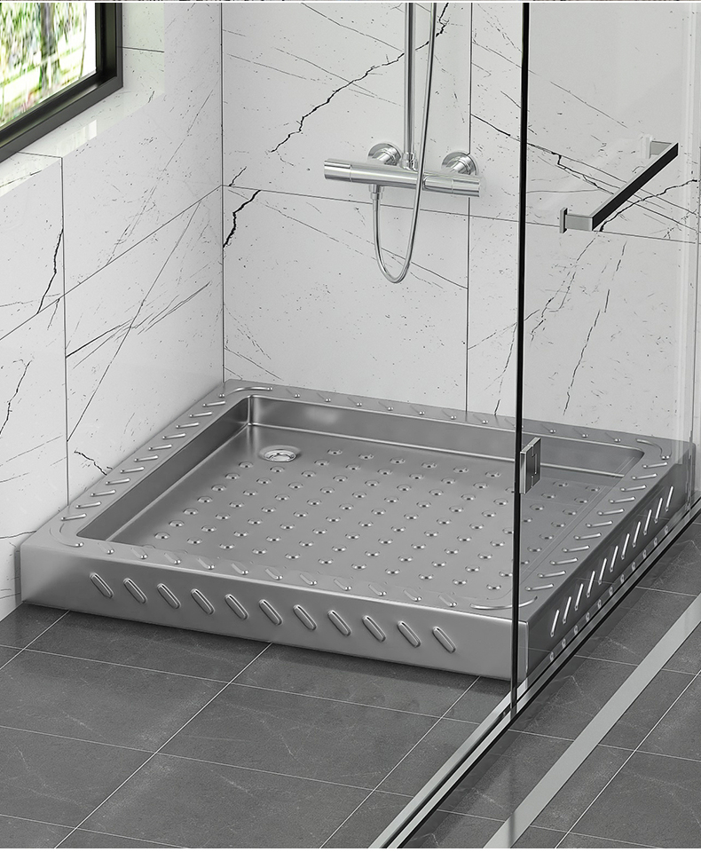 圣雪不锈钢方形淋浴房底座底盆防滑浴室卫生间防水挡水条家用70070095