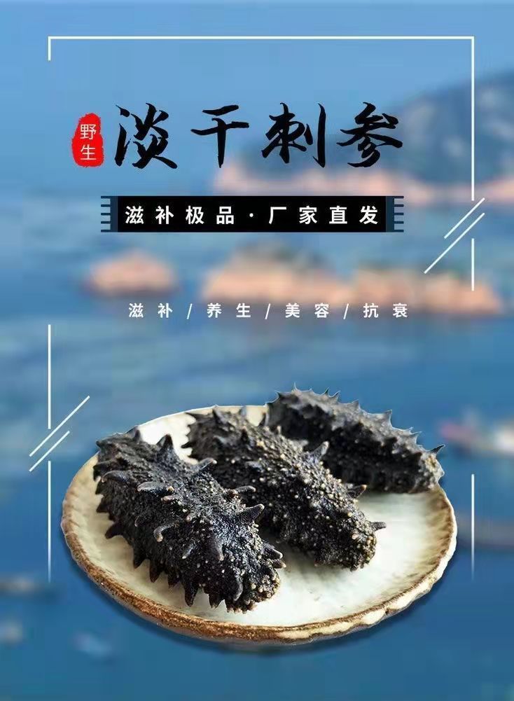 每满88减11海参干货淡干海参批发刺参辽参非即食海参精品野生7年一斤