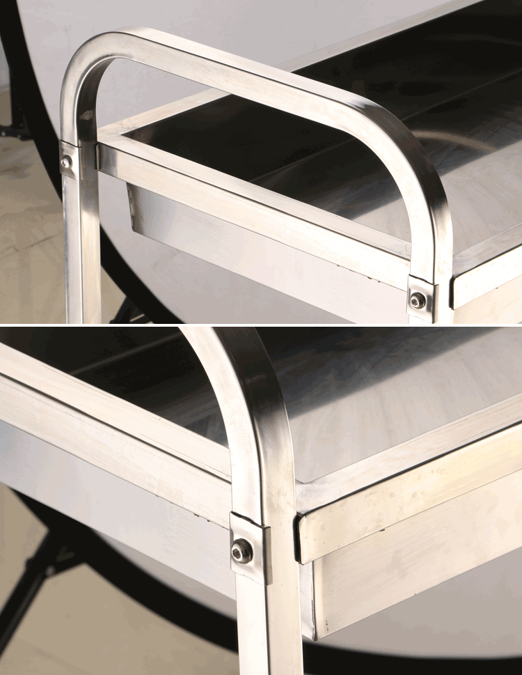 餐车收碗车不锈钢酒店餐馆手推车冰粉摆摊小推车撤餐送餐车厚特厚两层