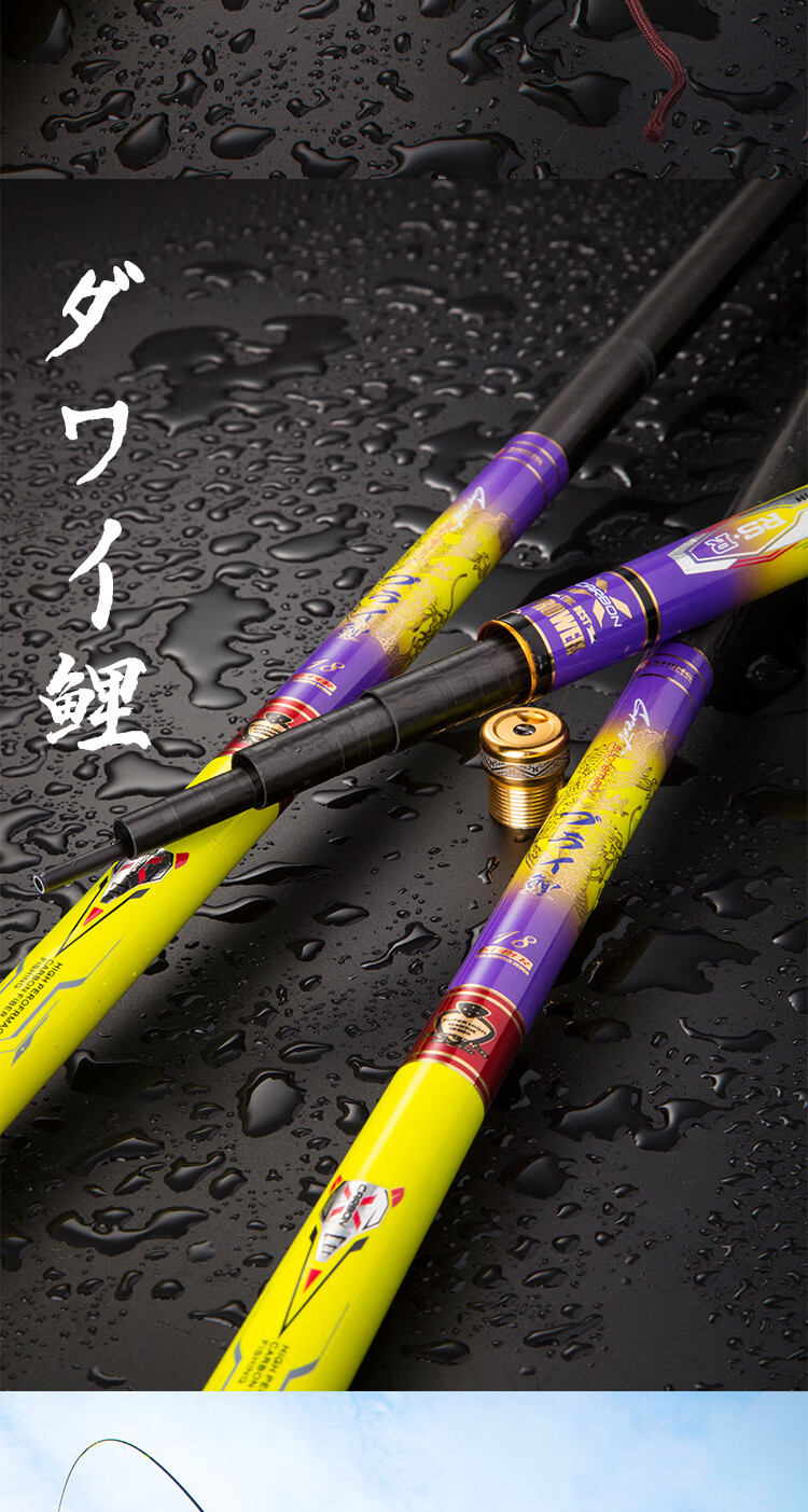 日本进口碳素达瓦鲤鱼竿手杆68h超轻硬19调台钓竿钓鱼竿手竿十大名牌