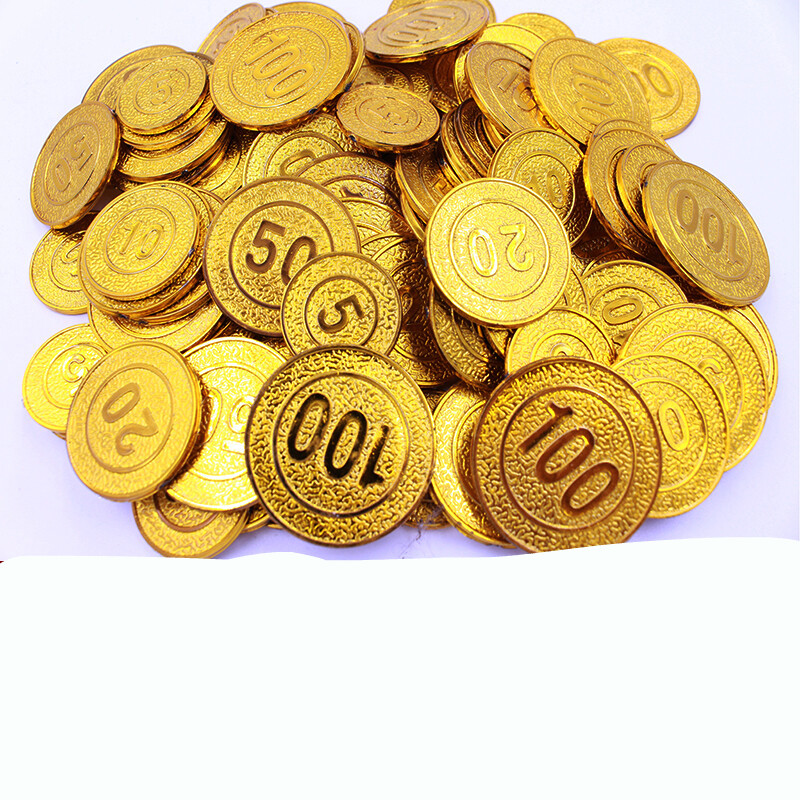 儿童寻宝藏游戏玩具海盗金币宝箱装饰布置场景道具钻石水晶金币宝石