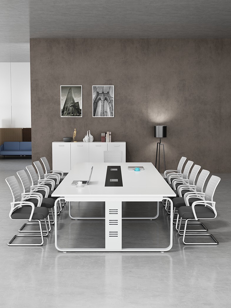 人接待洽谈桌培训桌6人大型拼接会议桌椅组合长32米宽12米配10把椅子