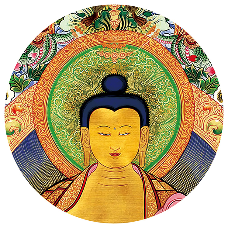 佛教唐卡释迦牟尼佛陀生平图酒店会所客厅餐厅新中式佛像装饰挂画