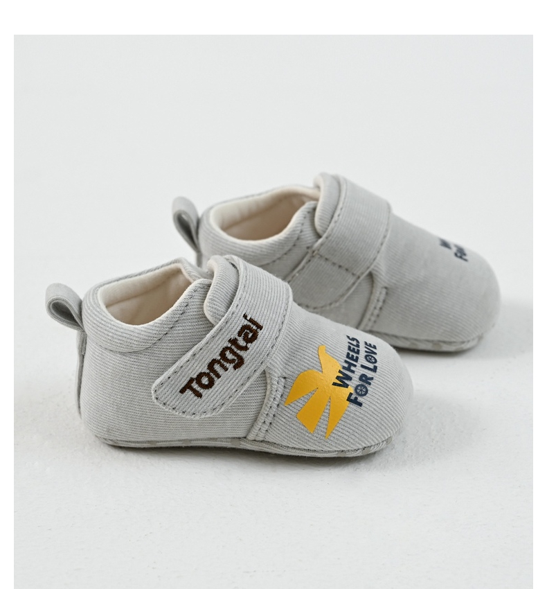 童泰新生儿婴童鞋子男女宝宝0-1岁休闲轻盈粘扣学步鞋 灰色 110