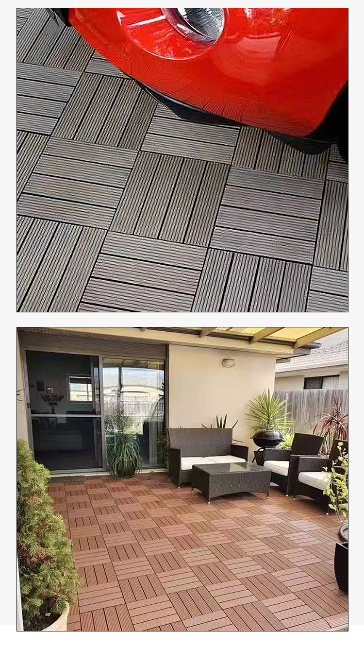 塑木地板户外庭院露台阳光房浴室阳台改造自己铺diy生态拼接地板直