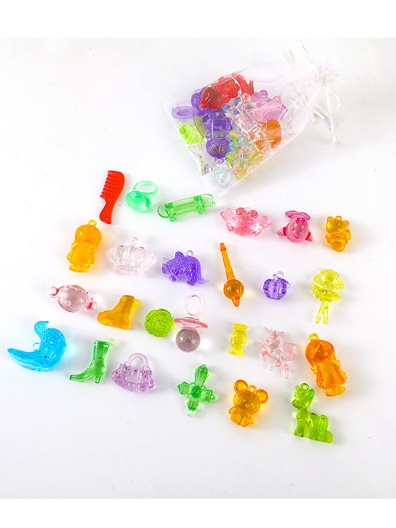 宝石玩具儿童女孩钻石宝石亚克力水晶钻石儿童识色益智玩具宝箱 袋装