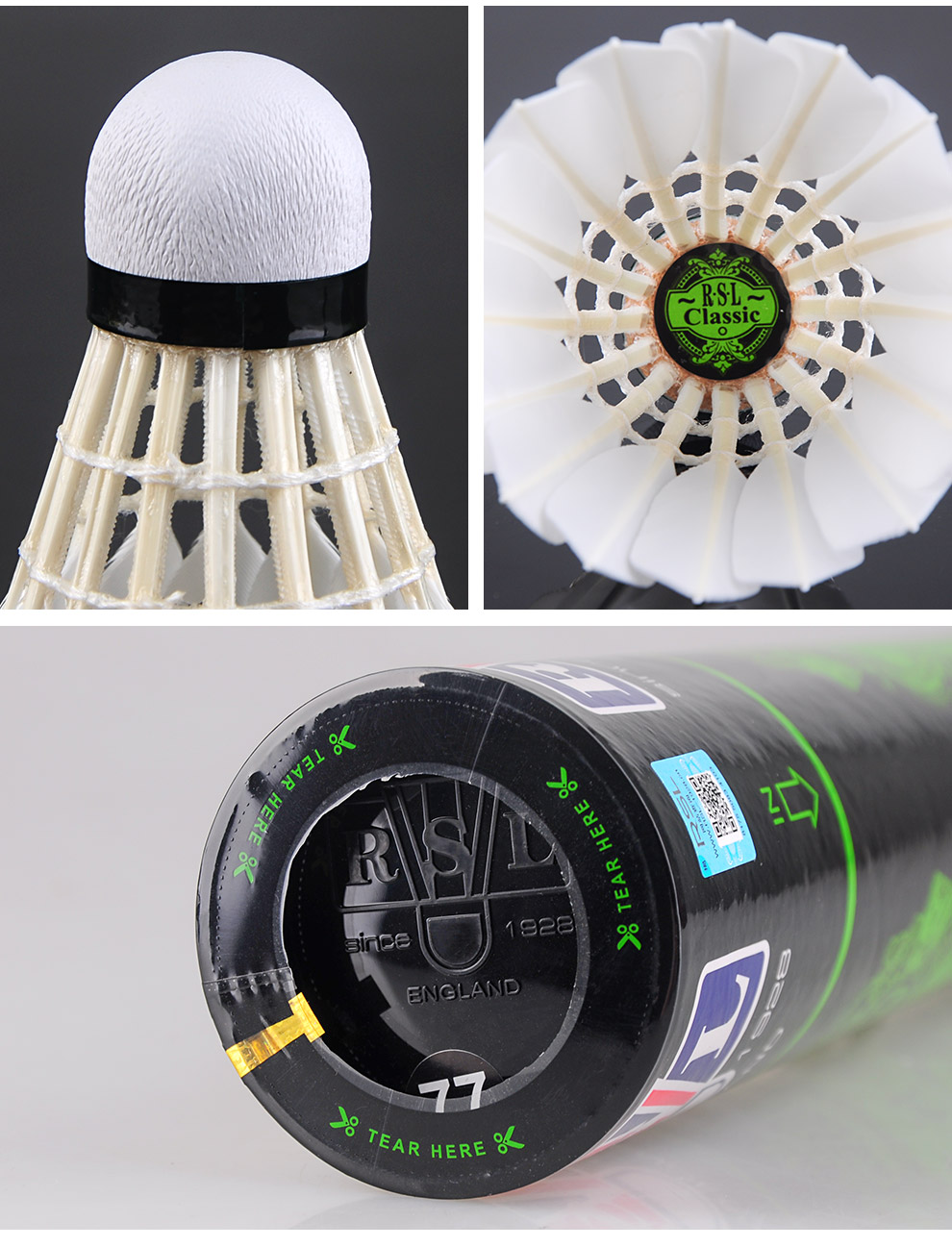 rsl亚狮龙羽毛球鹅毛鸭毛大型比赛用球耐打飞行稳定rsl1号一筒装