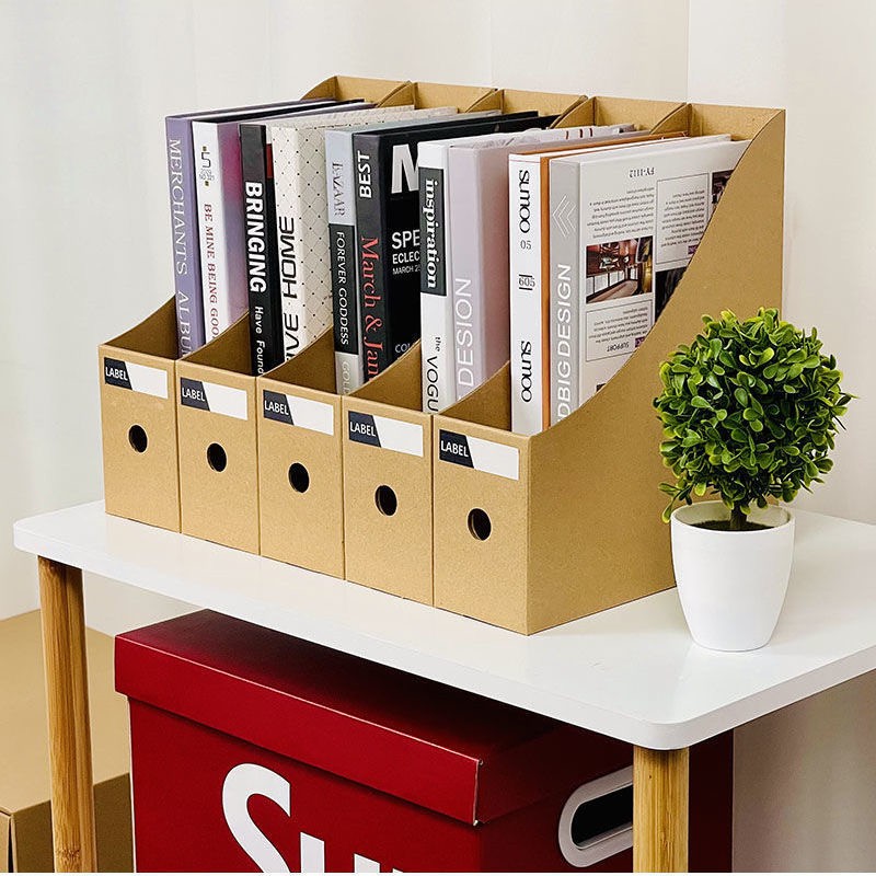 varneta 书立盒书本收纳书靠书挡文件夹整理书架桌面收纳 文件架粉色