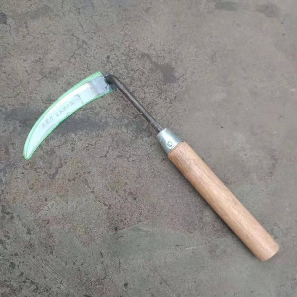 汐岩进口割韭菜专用小镰刀家用工具超锋利小号割刀子大棚蔬菜刀割草刀