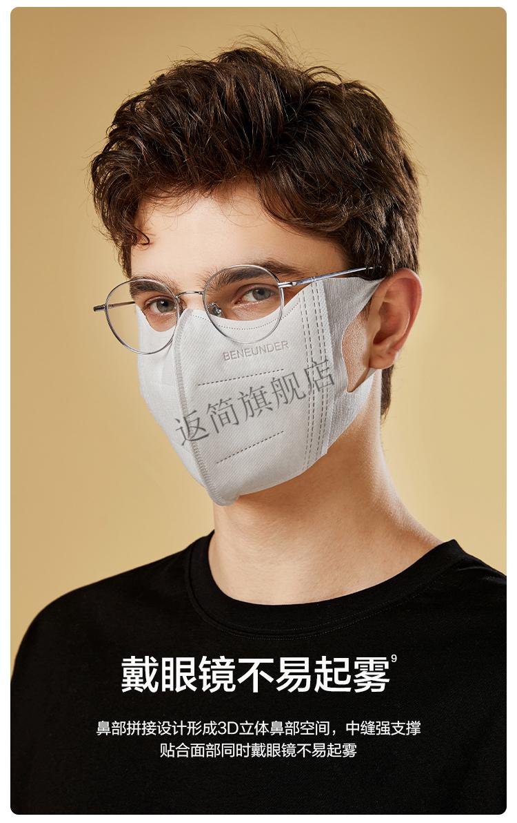 蕉下30只装口罩3d女细菌过滤95%防晒透气男潮款防尘防护 【m码】月光