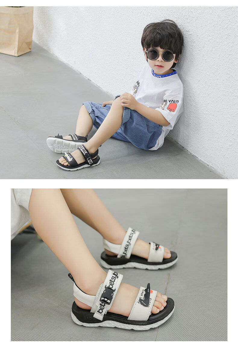 1-2到12岁11男孩穿10沙滩鞋9小孩8男童7夏天6韩版5真皮凉鞋4儿童3