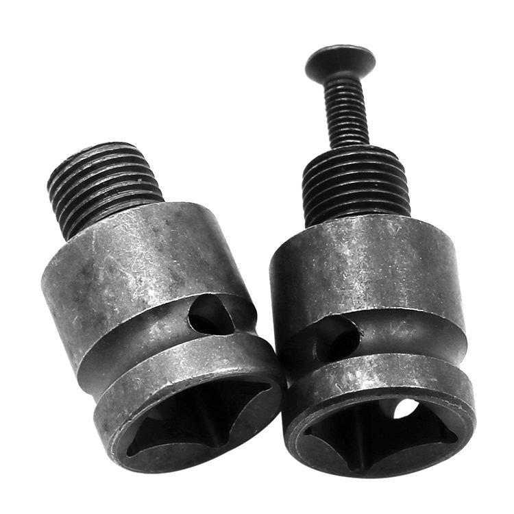 1/2接口电动扳手转换头风炮转接杆钻夹头接杆扳手转电钻接头 2个套装