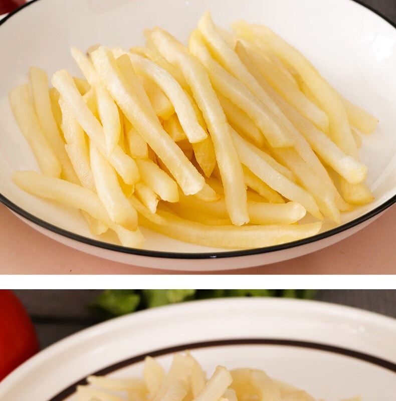 油炸小吃汉堡美式薯条空气炸锅食材包 蓝威裹粉细薯4斤不送酱【图片