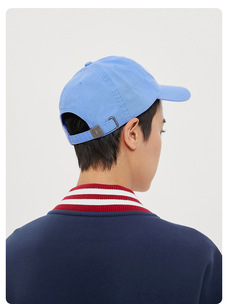 champion冠军新款刺绣草写logo棒球帽鸭舌帽白58cm