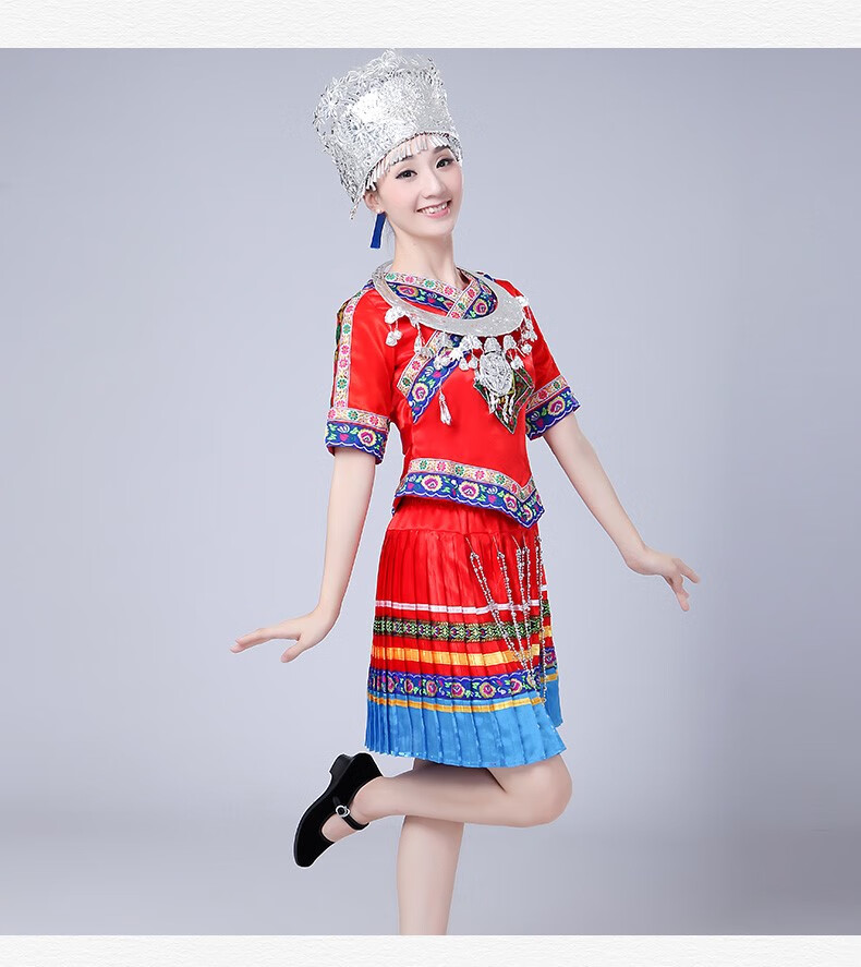 颂伊莎 苗族舞蹈服装演出服套装女云南文山贵州湘西民族风少数民衣服