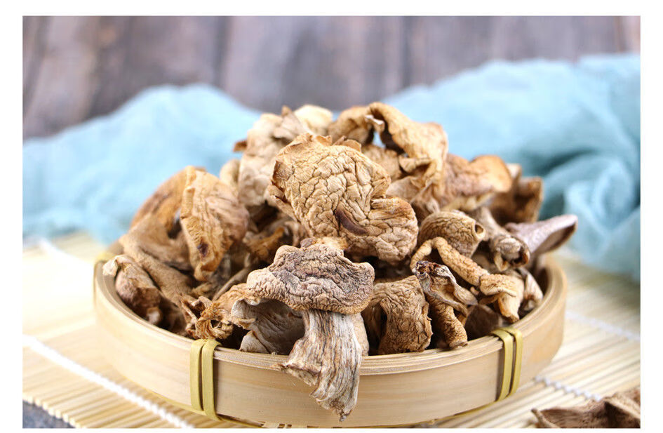 橙伯乐五台山野生台蘑 山西特产新鲜蘑菇香菇干货菌类台磨素食250克