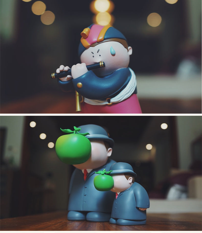 大艺术家系列大美术馆带戴珍珠耳环的少女梵高文艺礼物摆件手办 吹笛