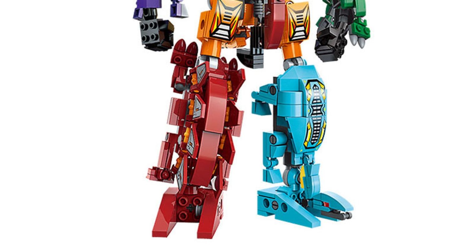 启蒙积木拼装玩具智力legaolegao变形合体金刚1408救援战车6合1航母