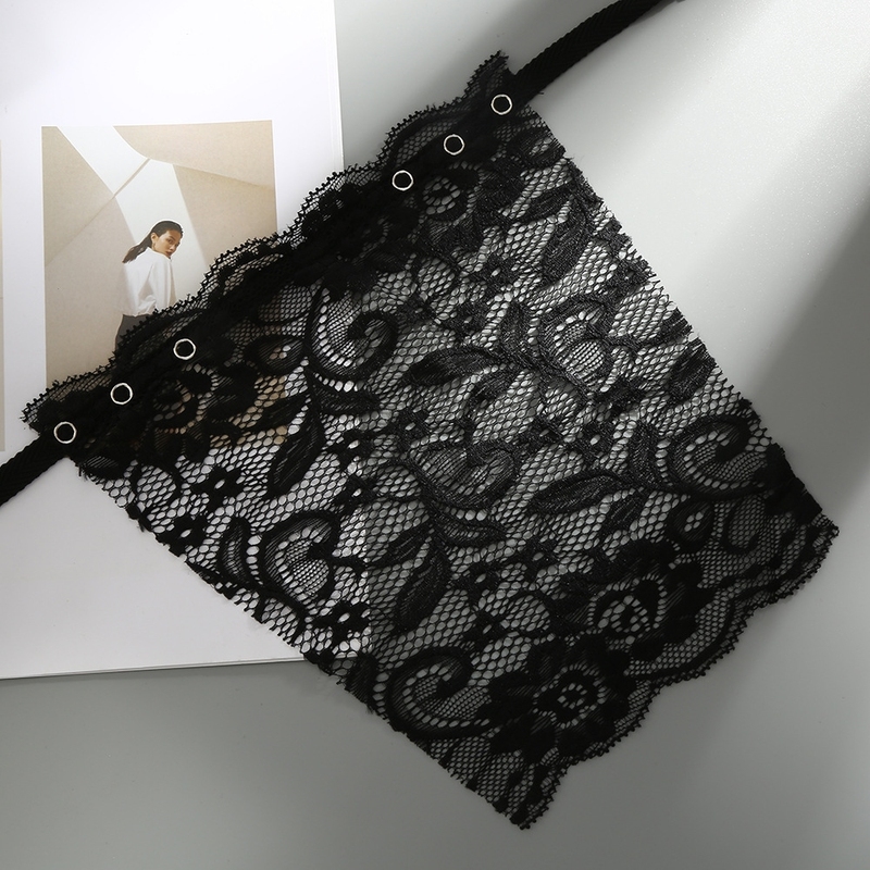 浪莎防走光新品防走光遮胸低胸衣服领子太低神器遮胸布胸挡蕾丝花边一