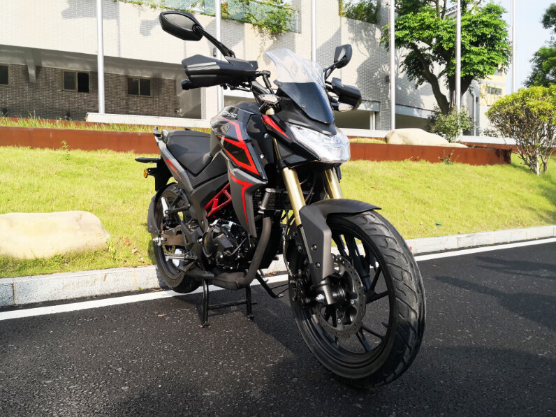 暴风眼250摩托车整车可以上牌国4电喷油冷cbs机车跑车街车 红色【图片