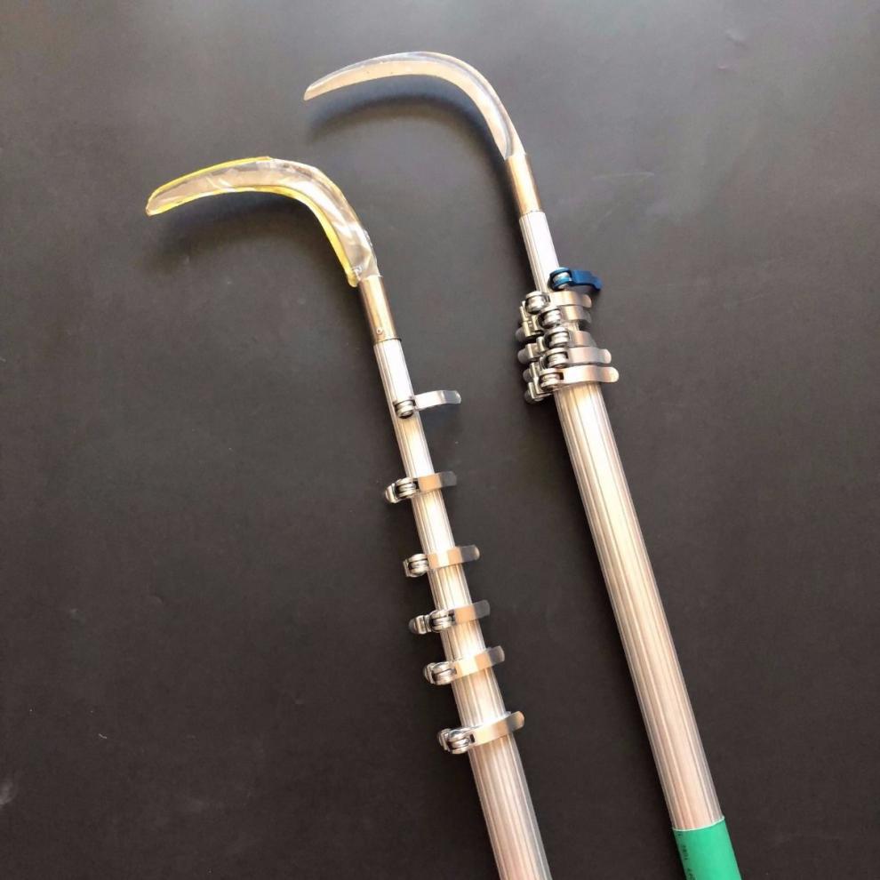 【防电摘果神器】铝合金伸缩高空摘果杆加粗加厚轻款防脱节槟榔杆