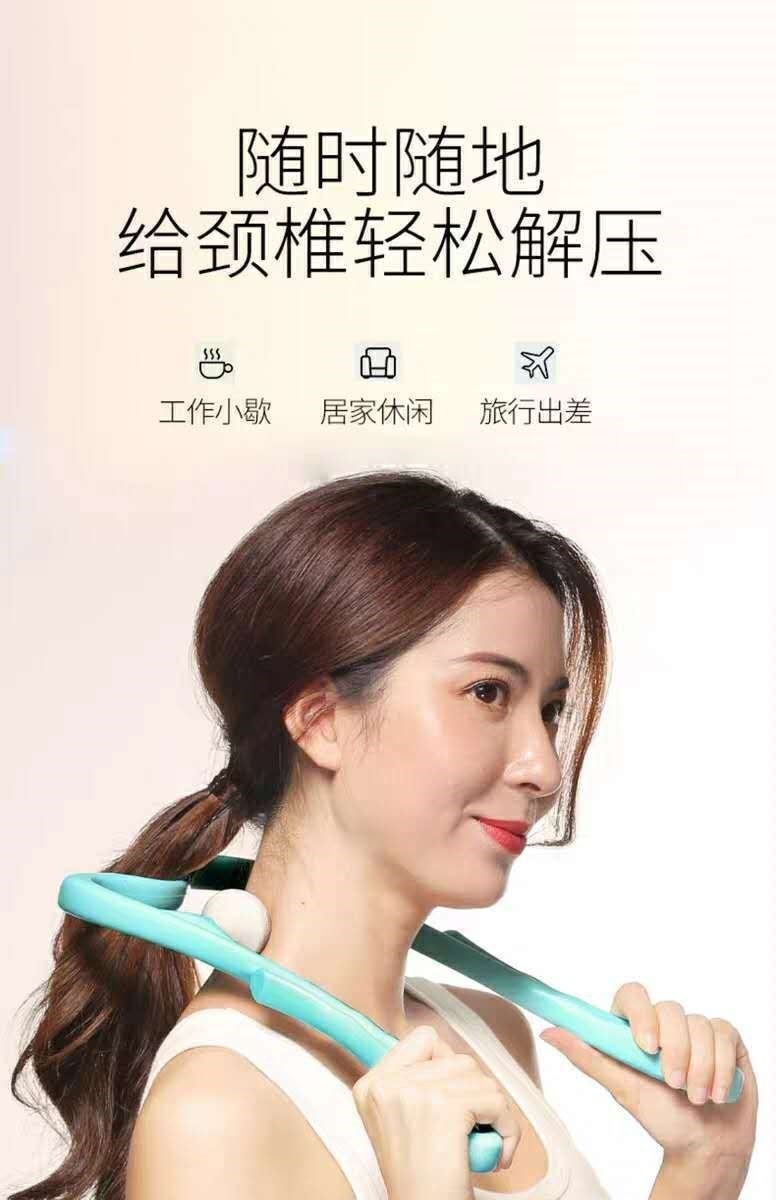 手动颈椎按摩器小型手拿持式肩颈部腰揉捏夹脖子神器家用夹颈仪器