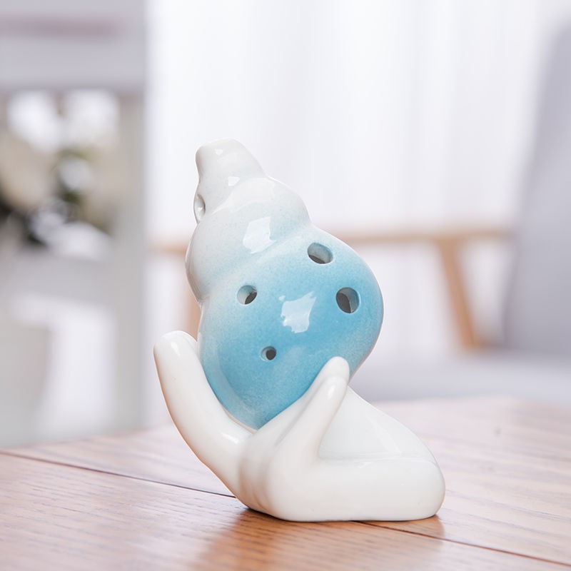 初学入门6孔陶笛学生初学乐器卡通海螺儿童早教中音c调六孔埙玩具毕业